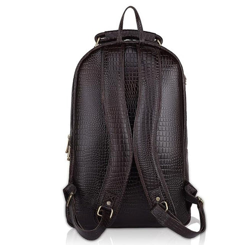 Laksh Croco Genuine Leather Backpack Hive